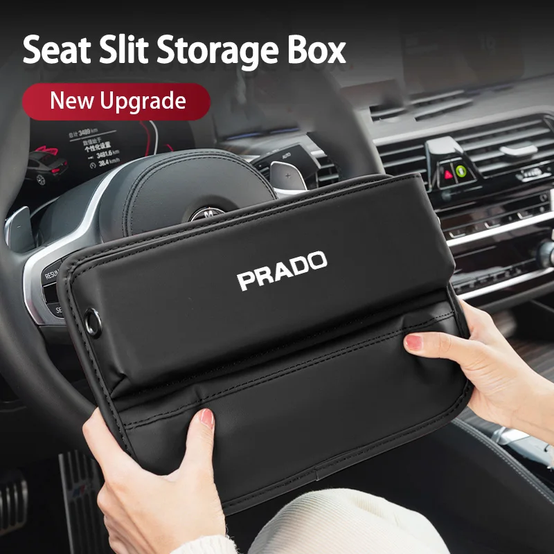 Universal Car Seat Storage Box Slit Gap Filler Accessories For Toyota Prado 90 120 150 J90 J120 J150 LC90 LC150 2015 2016