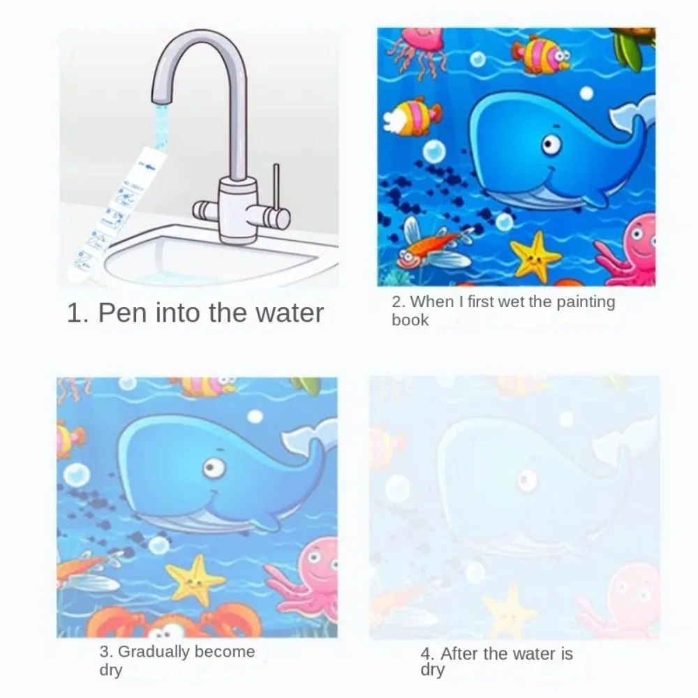 Nouveau Livre magique pour enfants, livres de dessin à l'eau, bricolage, livres de coloriage réutilisables, éducation et apprentissage