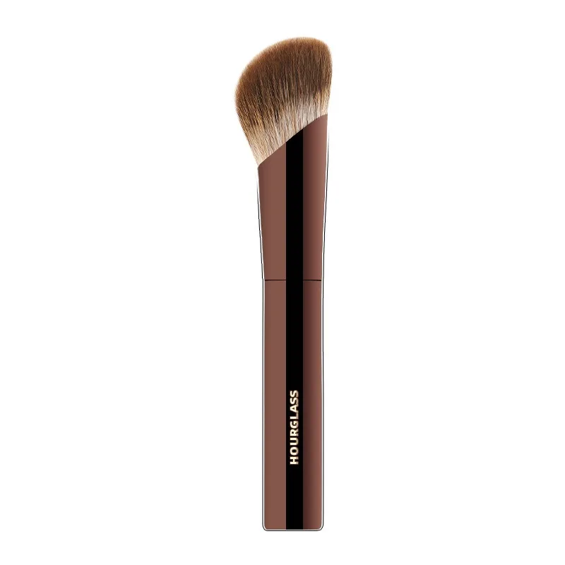 1pc Hourglass Fox hair Diagonal Blush brush Makeup Soft Professional Powder Contour Make Up Brush Metal Handle cosmetic tools