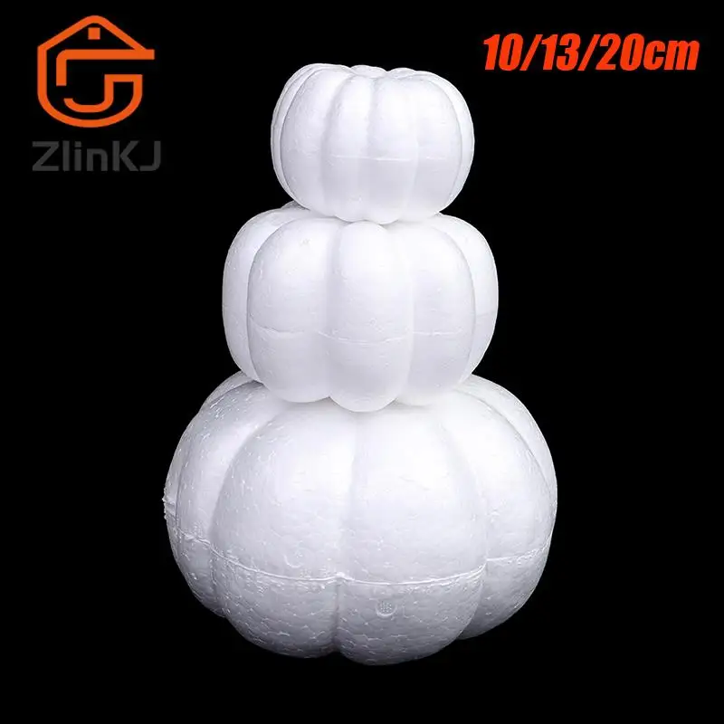 Modelo de calabaza de espuma blanca, calabaza realista hecha a mano, frutas artificiales, manualidades artesanales, decoración decorativa, regalo, 10 cm, 13 cm, 20cm, 1 unidad