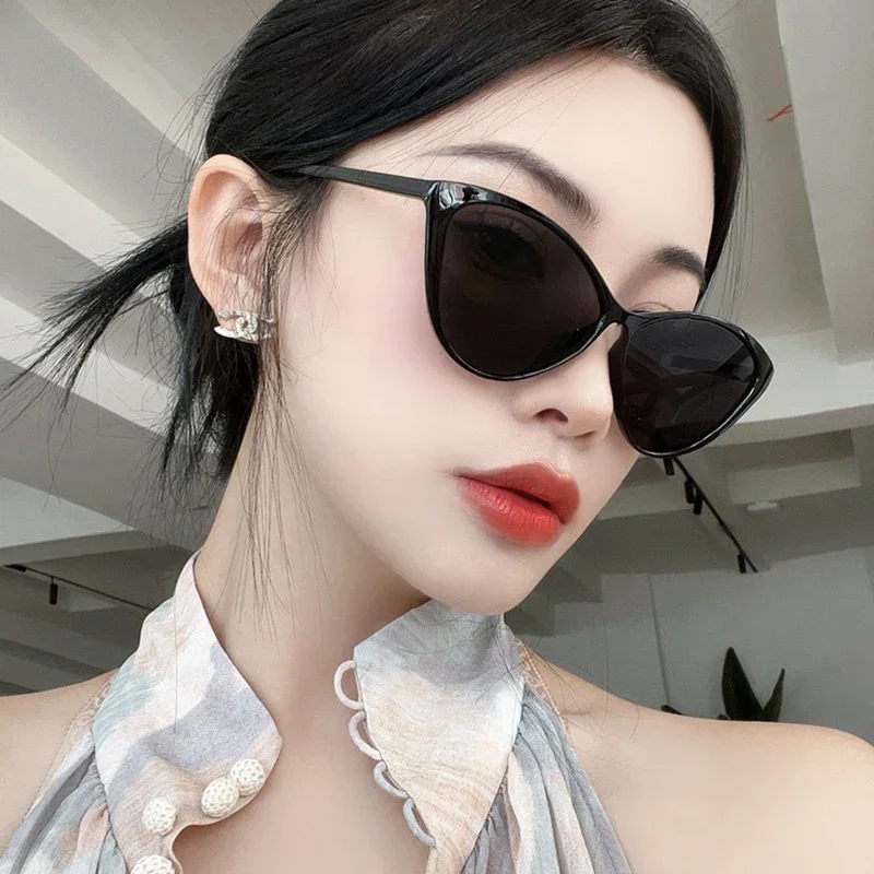 Fashion Cat Eye Sunglasses Woman Brand Designer Mirror Black Triangle Sun Glasses Female Lens Shades for Ladies Eyewear UV400