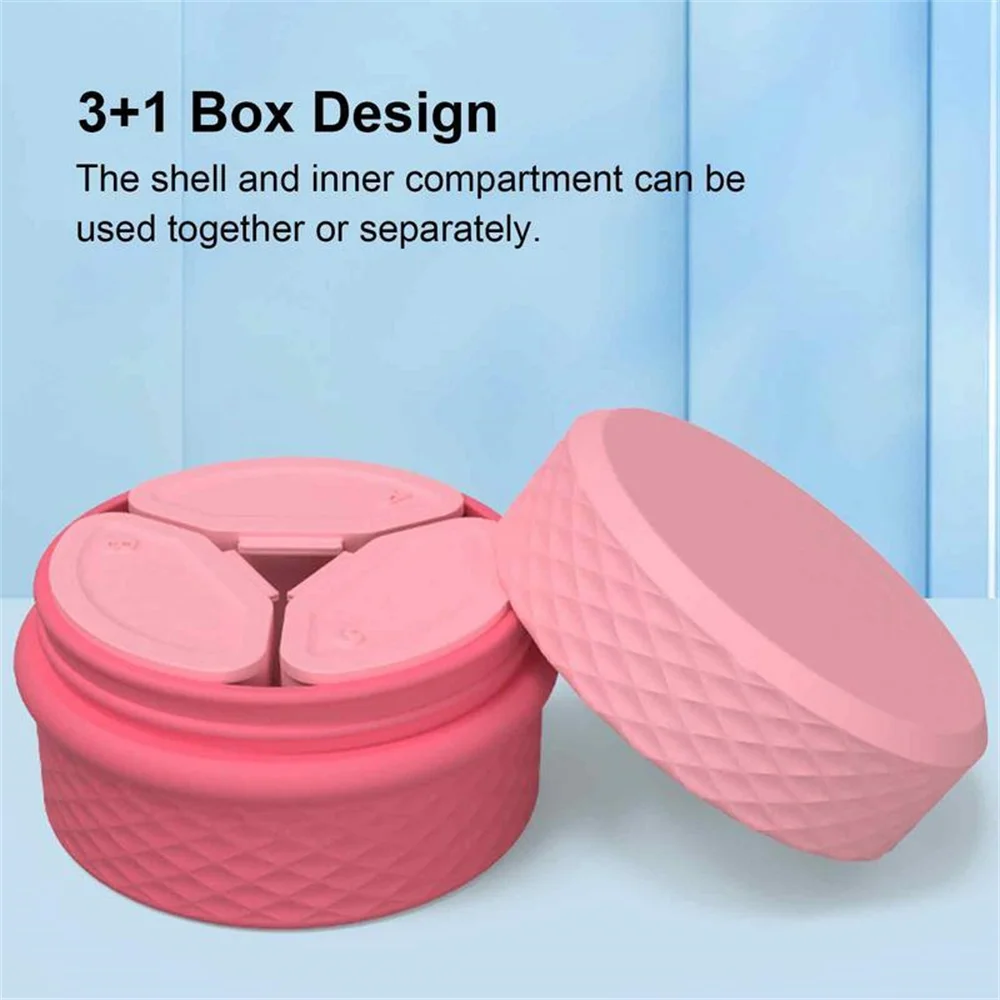 Silica Gel Fashion Practical Packing Box Household Travel Leakproof Wear-resistant Makeups Storage Pill Simple Portable Durable