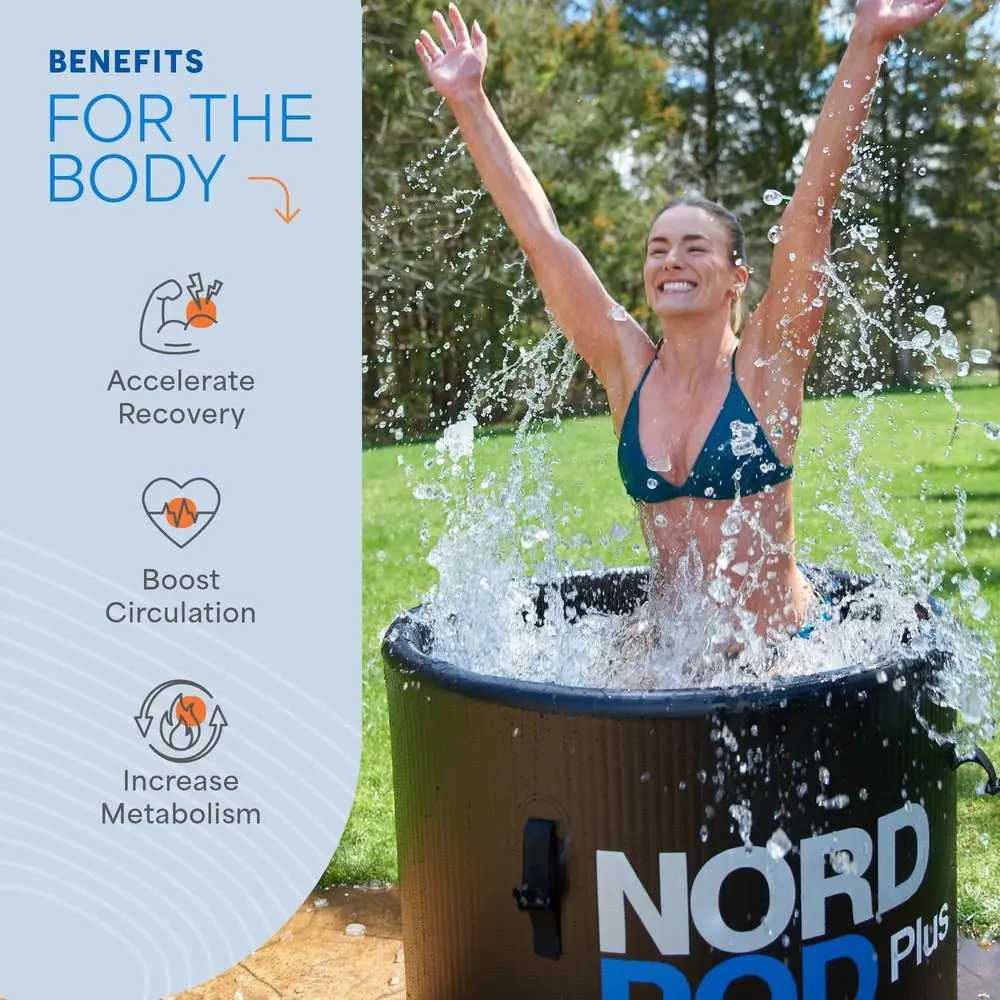 

NordPod Plus Recovery Ice Tub Portable Cold Plunge Tub with DropStitch Construction Ice Bath Tub for Athletes Cold Water Therap