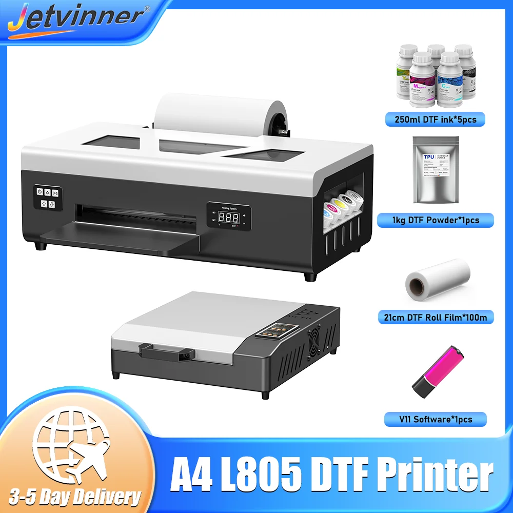

A4 DTF Printer For Epson L805 Printhead Directly to Film Transfer Printer 8.5inch DTF Printer For Fabric tshirt Ptinting Machine