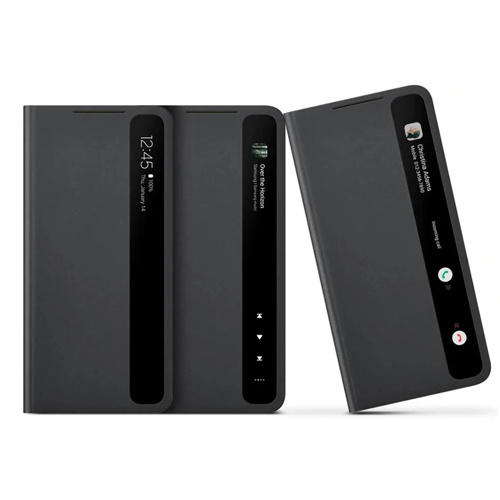 Original Samsung Mirror Cover Clear View Phone Case For SAMSUNG Galaxy S21+ S21 Ultra S-View Flip Cover Intelligent Cases