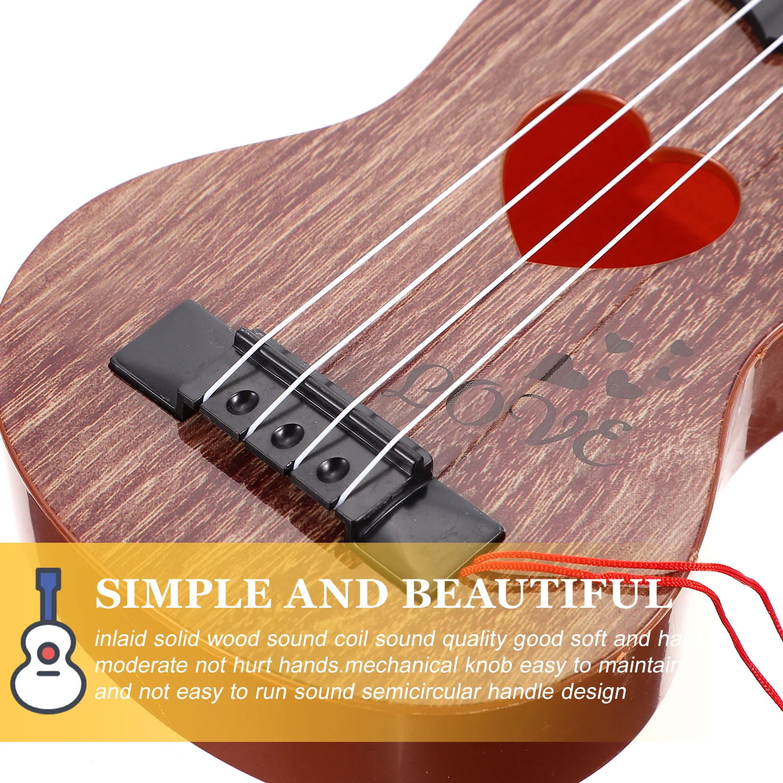 1Pcs Ukulele Simulation Musical Instrument Frühe Bildung Indoor Outdoor Spielen Helle Farbe Entwicklung