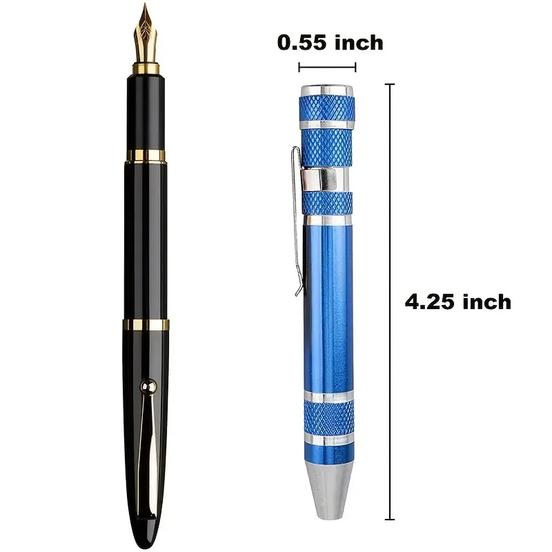 8-in-1 Aluminum Alloy Screwdriver Pen - Changeable Bits For Easy Repairs & Disassembly