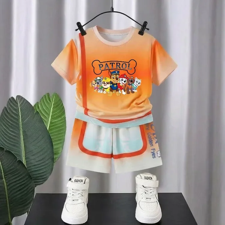2026 Sommer Kinder Freizeitoutfits Atmungsaktives Mesh Kinder T-Shirt und Shorts Zweiteiliges Set PAW Patrol Jungen Basketballkleidung – Detail 10