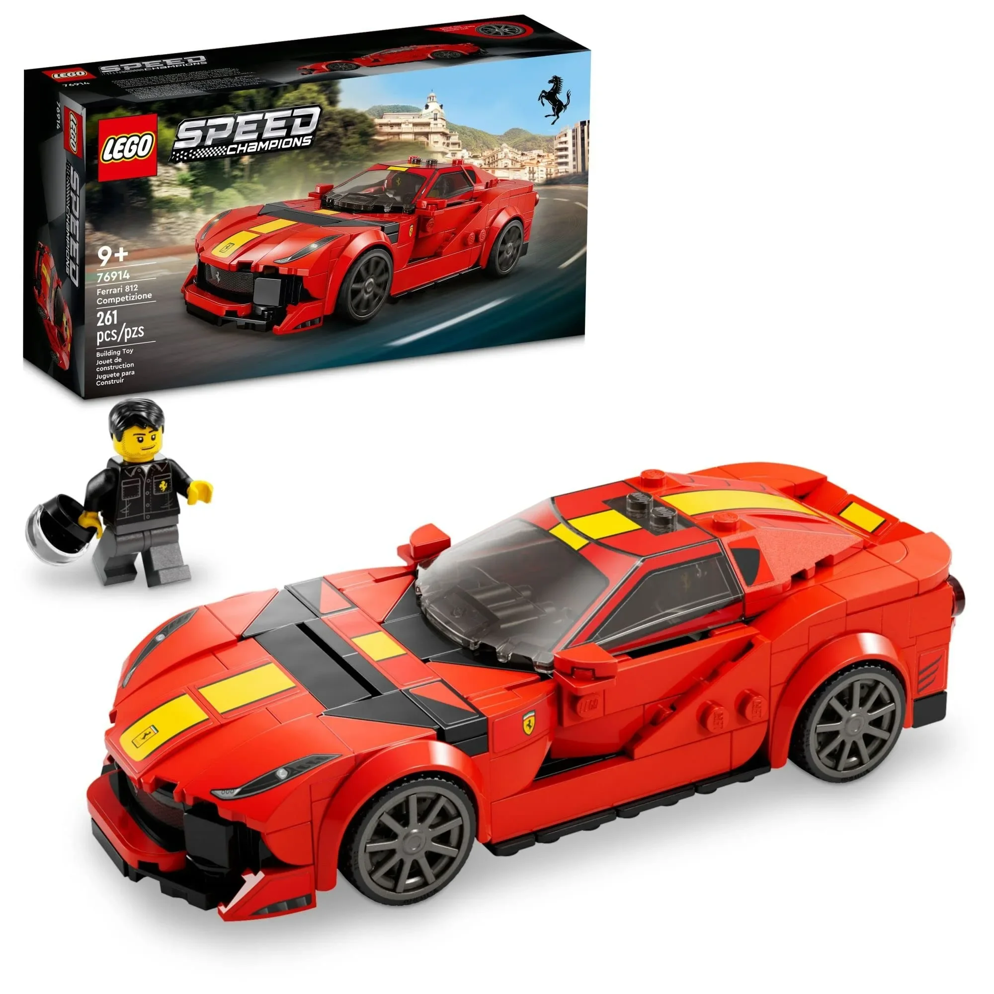 LEGO Speed Champions Ferrari 812 Competizione con 1 minifigura de juguete de construcción 76914 para niños mayores de 9 años Regalo de cumpleaños 261 piezas
