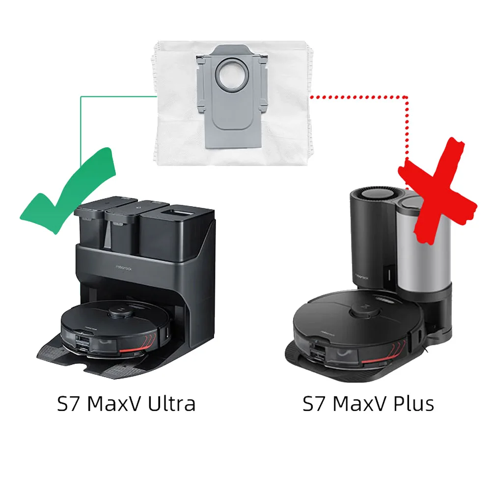 Dust Bag For Roborock S8+, S8 Pro Ultra, S7 Pro Ultra, S7 MaxV Ultra, Q7+, Q7 Max+, Q5 Plus Robot Vacuum Cleaner Spare Part