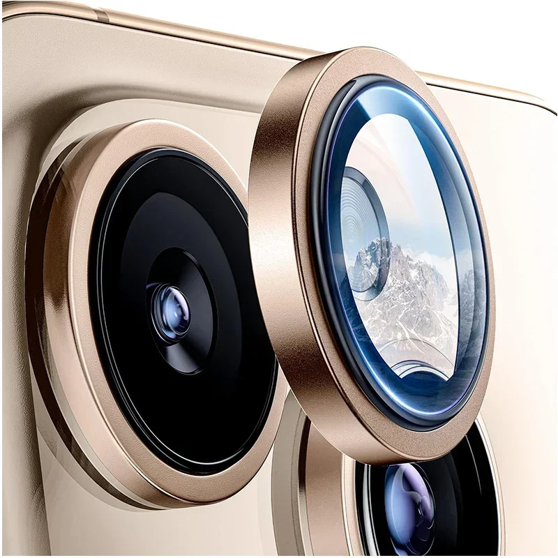 2-3 قطعة غطاء حماية لعدسة الكاميرا من الزجاج المقسى الصحراوي لهاتف iPhone 17 pro Max Air 15 16 pro Max 16 plus - ملحق واقي