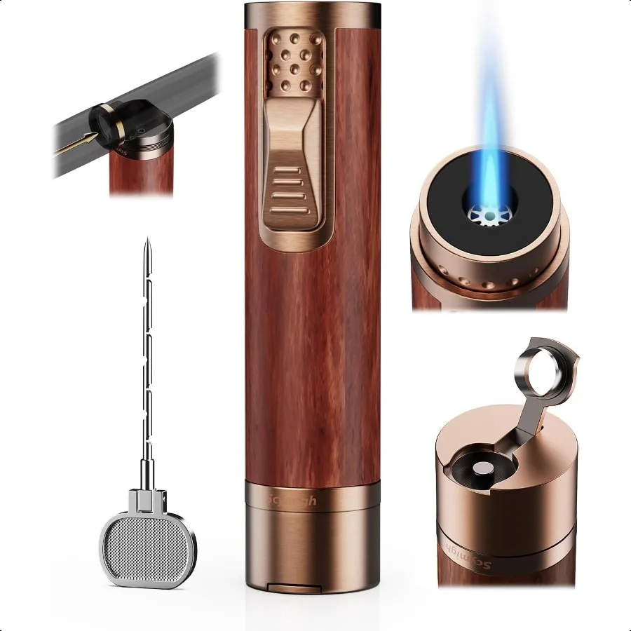 

Зажигалка для фонаря Allinone, зажигалка с держателем для удара, инструмент для увеличения натяжения, ветрозащитные зажигалки с струйным пламенем, подарки для мужчин, аксессуары R