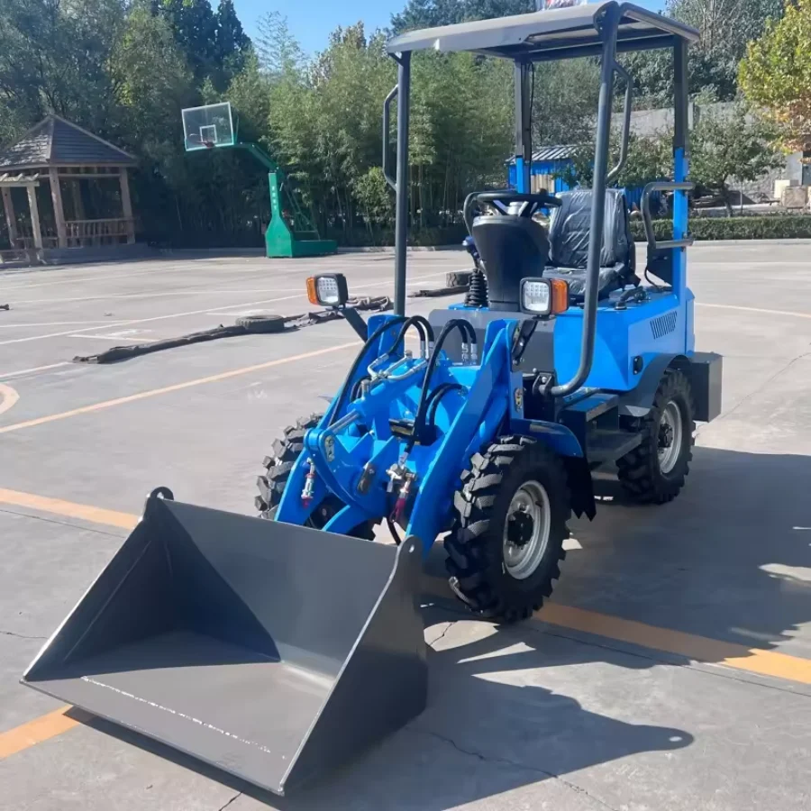 Factory Customized Mini Loader New Energy Diesel Loader Mini Skid Motor 1 Ton Agricultural Use Front Loader  Electric Loader