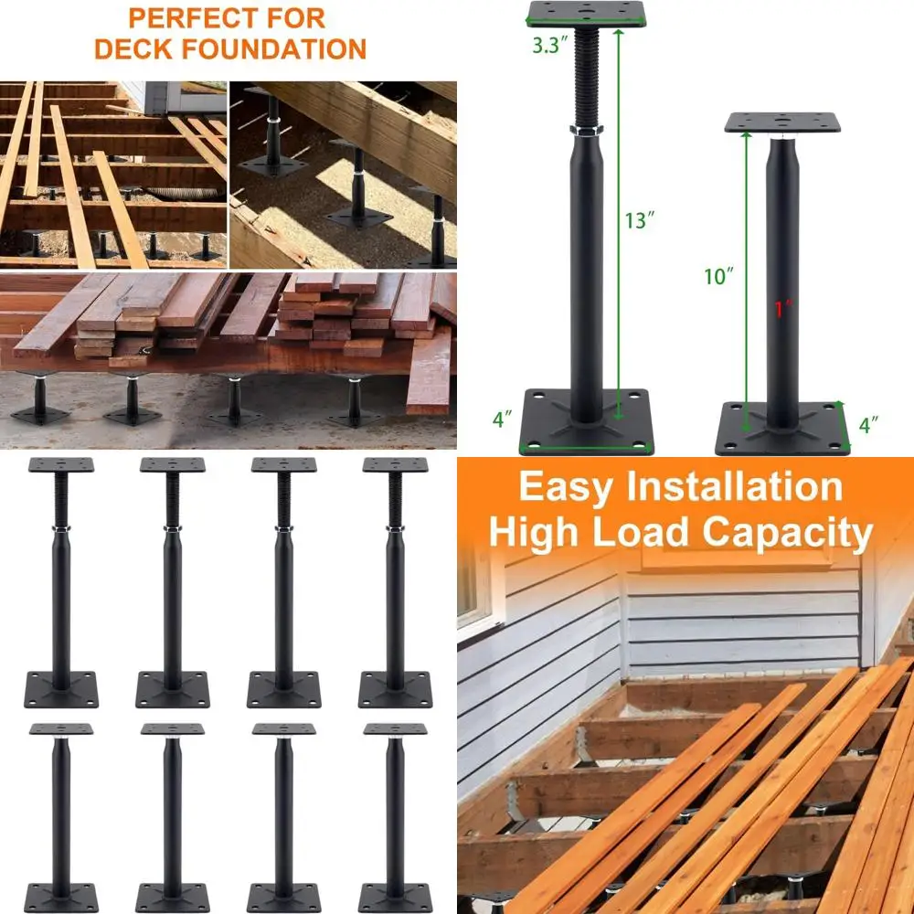 

Регулируемые опорные домкраты (8 шт.) для террас, стабилизации автодомов, 10-13 мини-винтовых домкратов