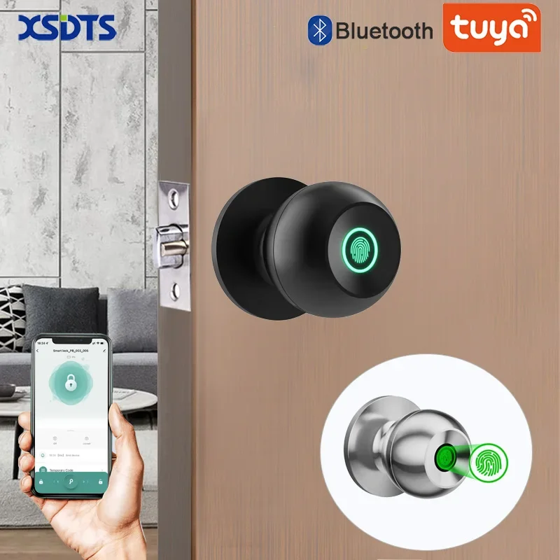 With  Biometric Fingerprint Smart Door Lock Electronic Lock Keyless Security Door Entry  House Apartment