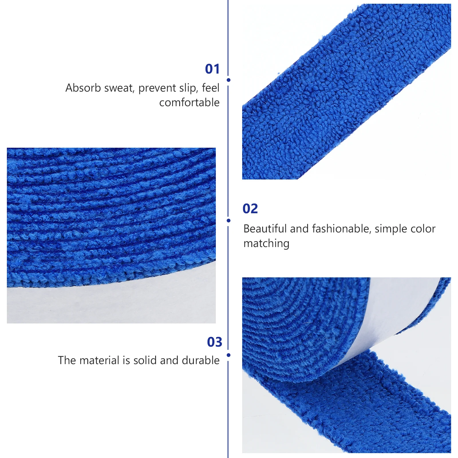 

1 Roll Breathable Racket Overgrips Lightweight Non Slip Grip Tape for Tennis Bat Handle Sports Performance