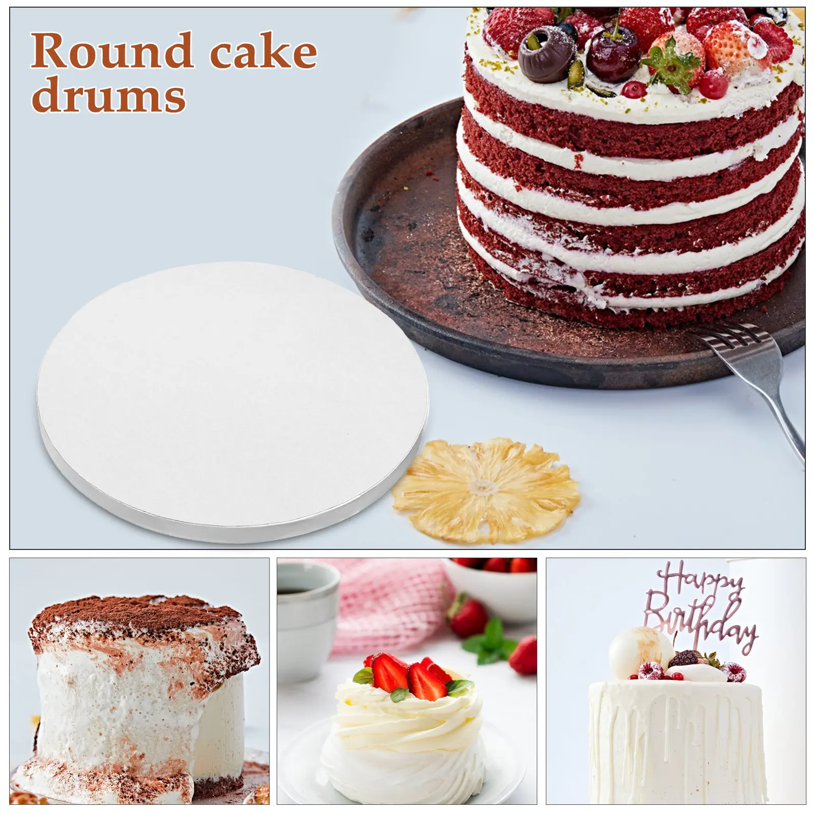 6 szt. Okrągłe papierowe podkł – Cake Board Round recenzja i cena