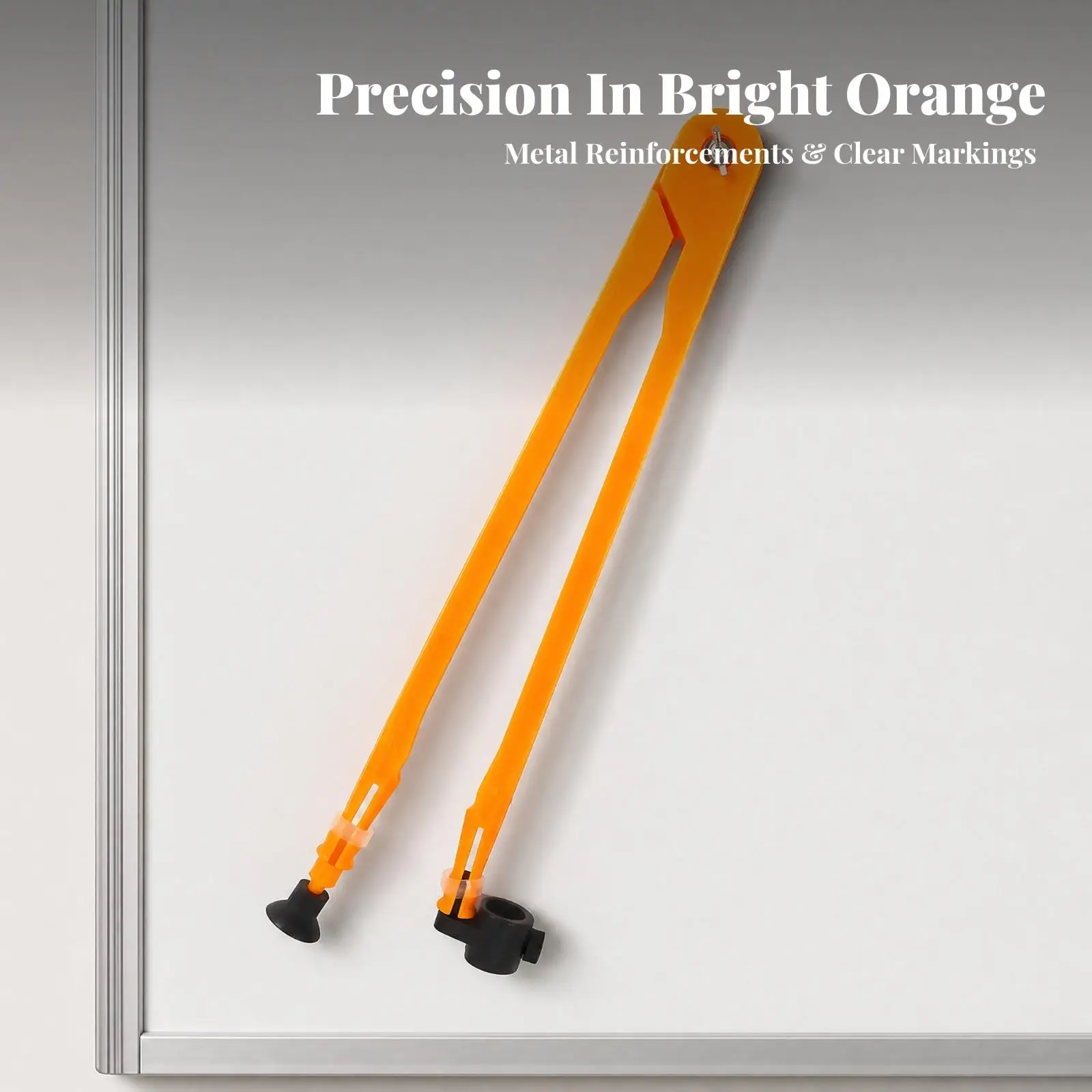 Teaching Compass and Geometry Ruler for School Presentations Adjustable Drawing Tool with Holder for Chalk and Markers