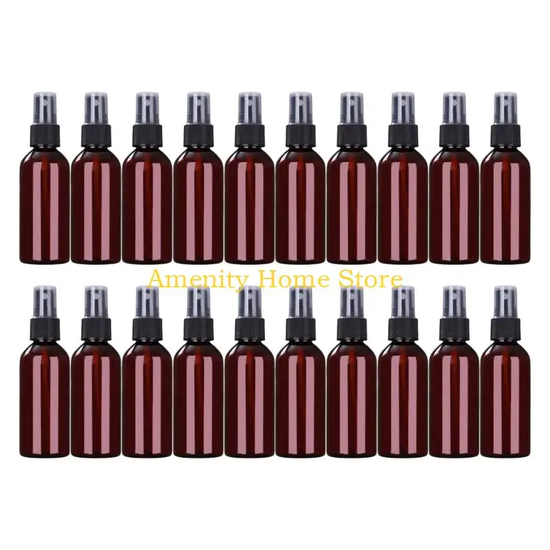 F26C Brown PET Decanting Bottles with Covers for Personal Care Liquids