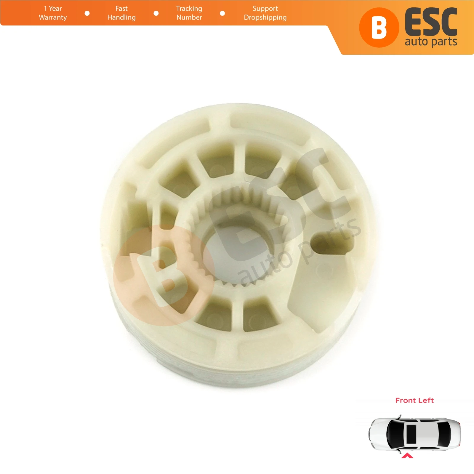 ESC Auto Parts EWR5222 Power Electric Window Regulator Repair Wheel Pulley Front Left Door for Hyundai Elantra MK4 Sonata MK5