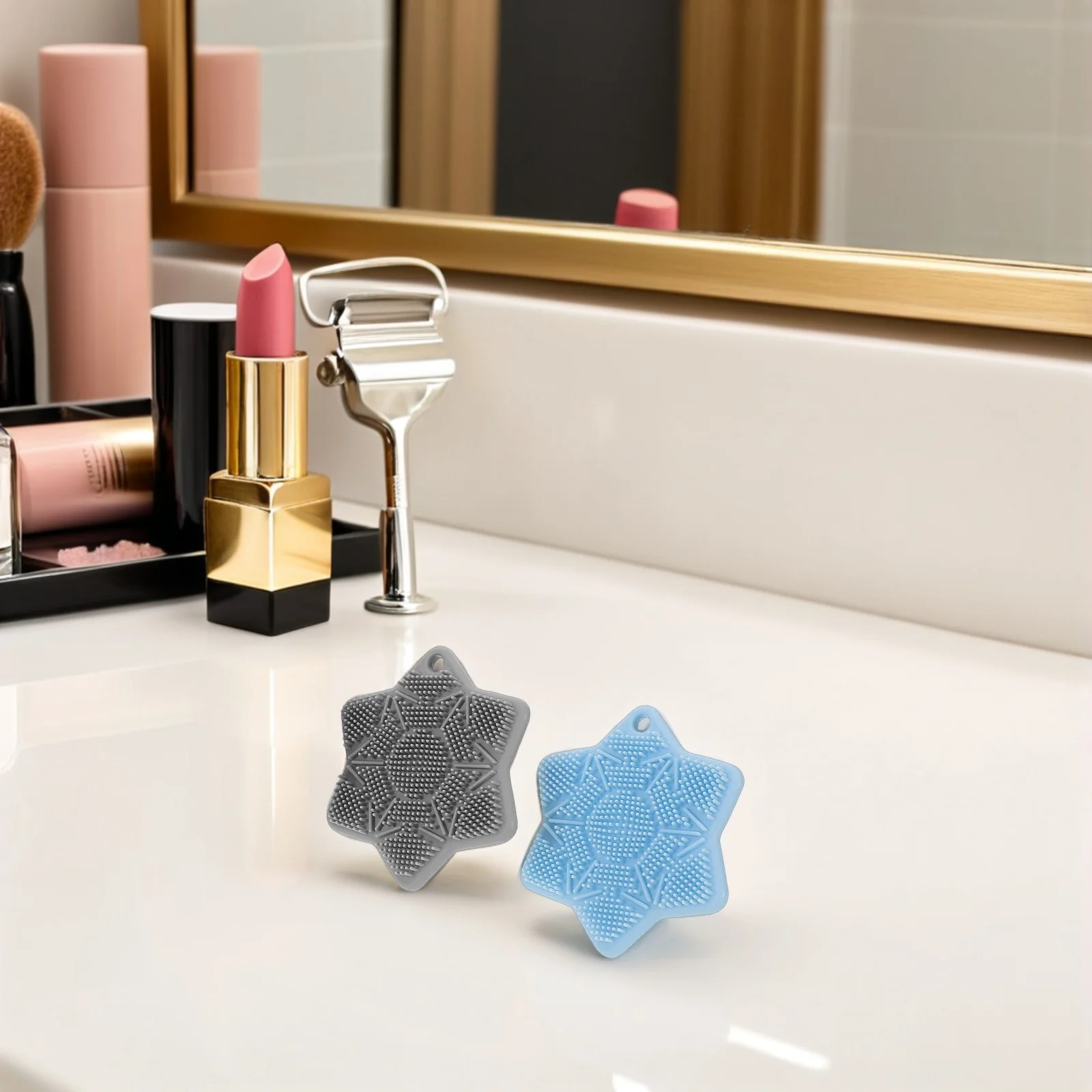 4 個のシリコーン洗顔ブラシソフトフェイシャルクレンジングスクラバー敏感肌用ディープポア角質除去防水ポータブルミニ