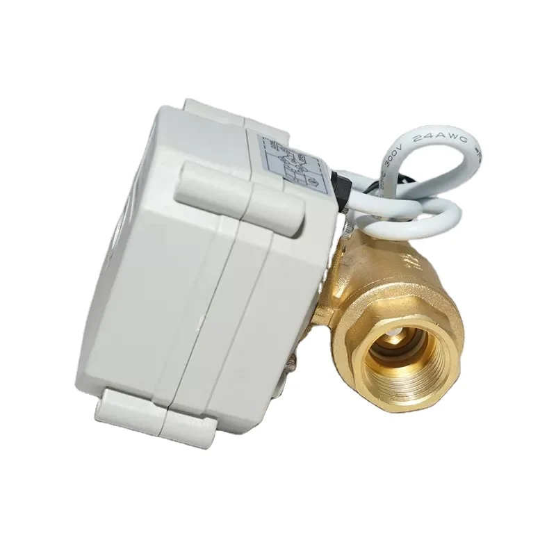 Motorized Control Actuator Valve 12V 24V DC 220V Open Closed Type C530-T Brass 2 Way Micro Electric Ball Valve