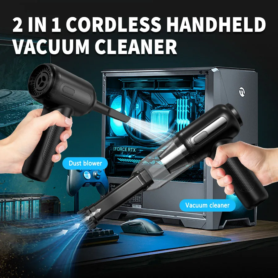 

Воздушный пылесборник — мощное всасывание, 6000 мАч, двойного назначения, портативное, многофункциональное удаление пыли с одной кнопкой, с инструментом для зазоров