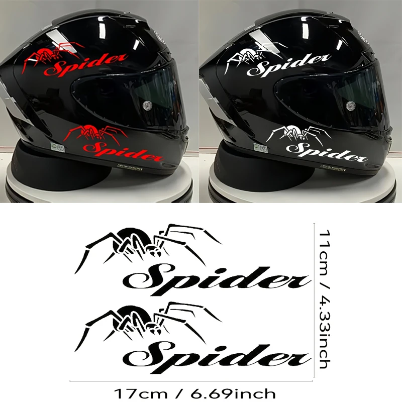 

2PCS Only Sticker Spider Motorcycle Helmet Stickers Waterproof DIY Motorbike Fuel Tank Refit Scooter Vinyl Decals Decoration