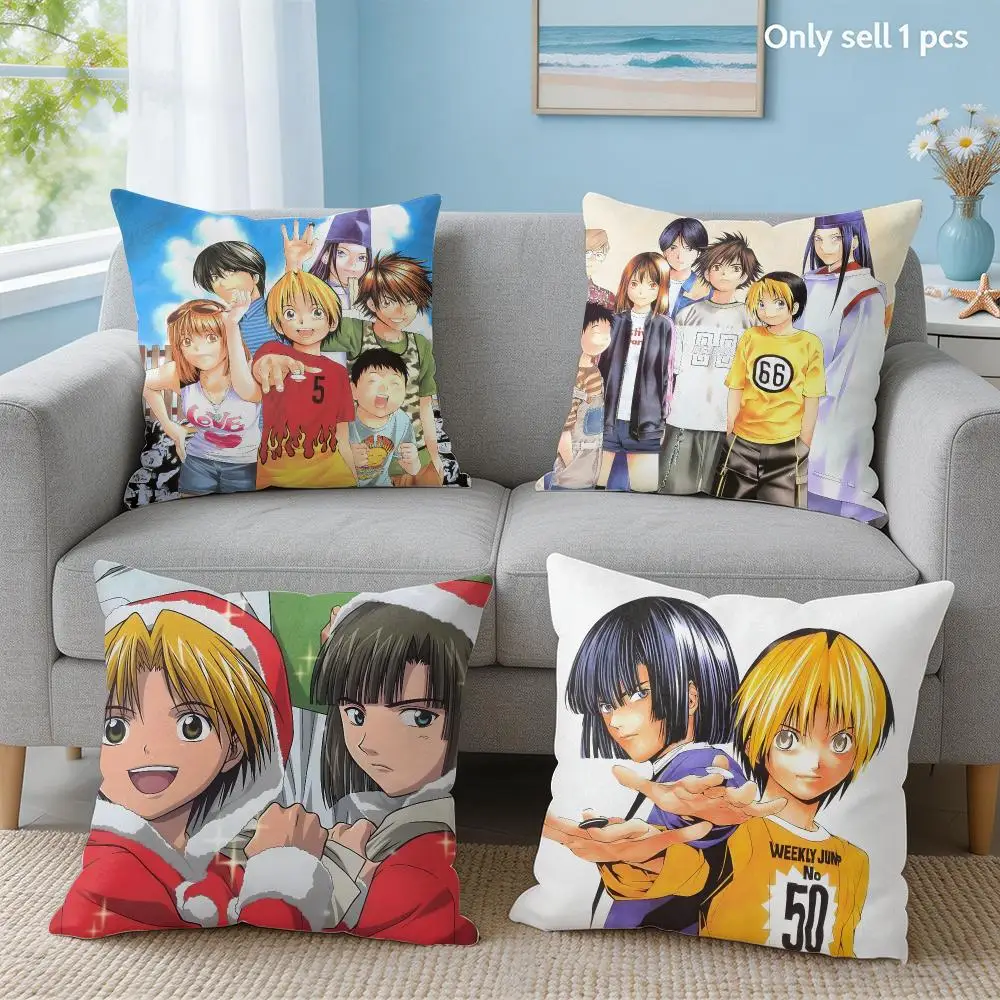 Anime H-Hikaru No Go Cushion Cover Soft Short Plush Throw Pillow Cover Hidden Zipper Cutecore Sofa Bedroom Home Decor