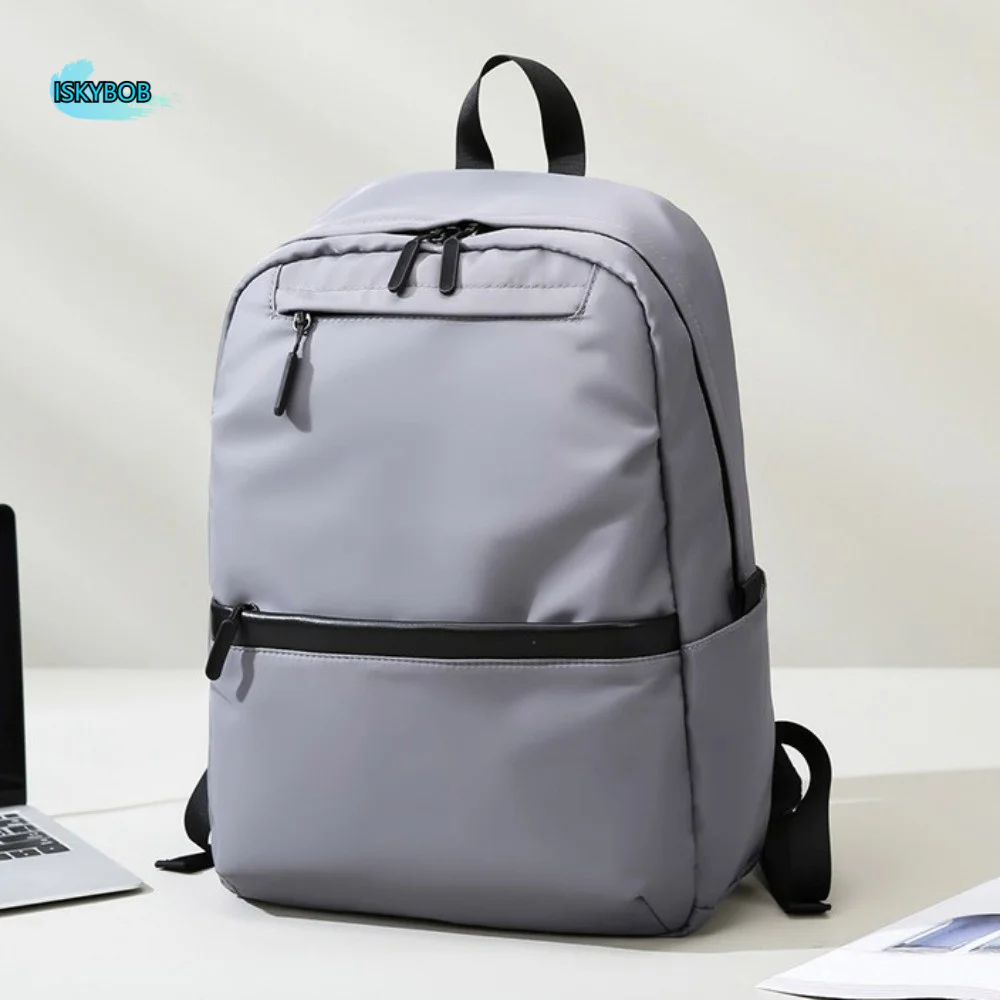 

Мужской рюкзак большой емкости из ткани Оксфорд, водонепроницаемая школьная сумка для отдыха, черный, серый дорожный рюкзак для студентов-подростков