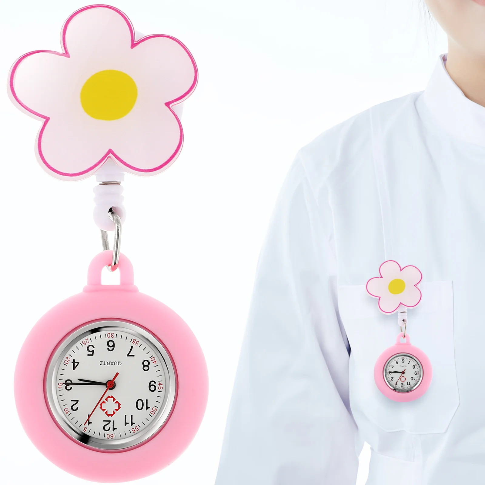 

Nurse Watch Telescopic Pocket Hanging Watch For Doctors Nurses Portable Medical Staff Gift Simple Design Accurate Timekeeping