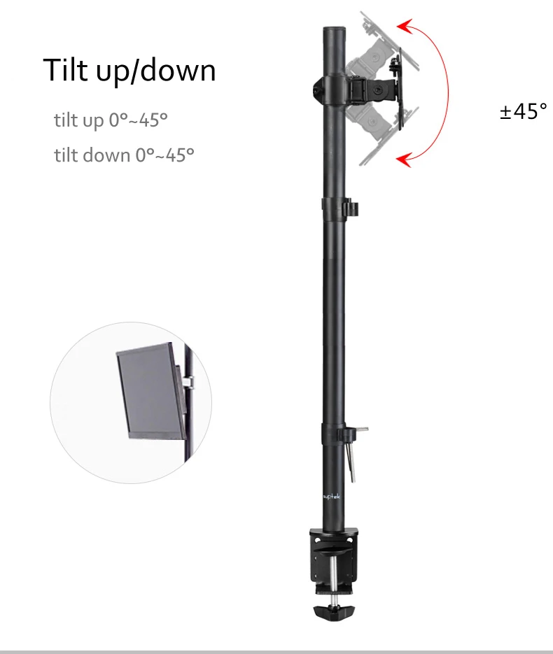 

(800mm) T900-180 Desktop17-27" LCD Monitor desktop Holder Arm Full Motion two computer table stand clamp base hole 9.9 kg