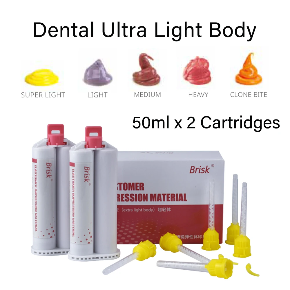 Ultra Light Body Dental Impression A Silicone PVS Super Extra Light Body Regular Siloxane Cartridges Dentistry Clinic Products