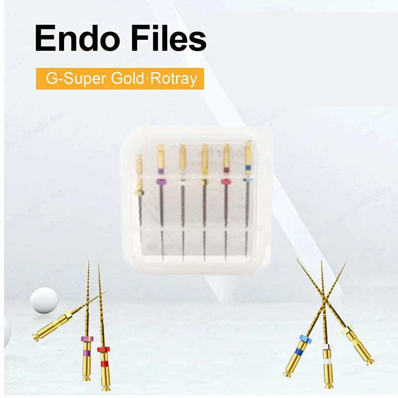 

1Pack Dental gold flexible files endo rotary files golden endodontic files 21/25/31mm nickel titainium instrument dentistry