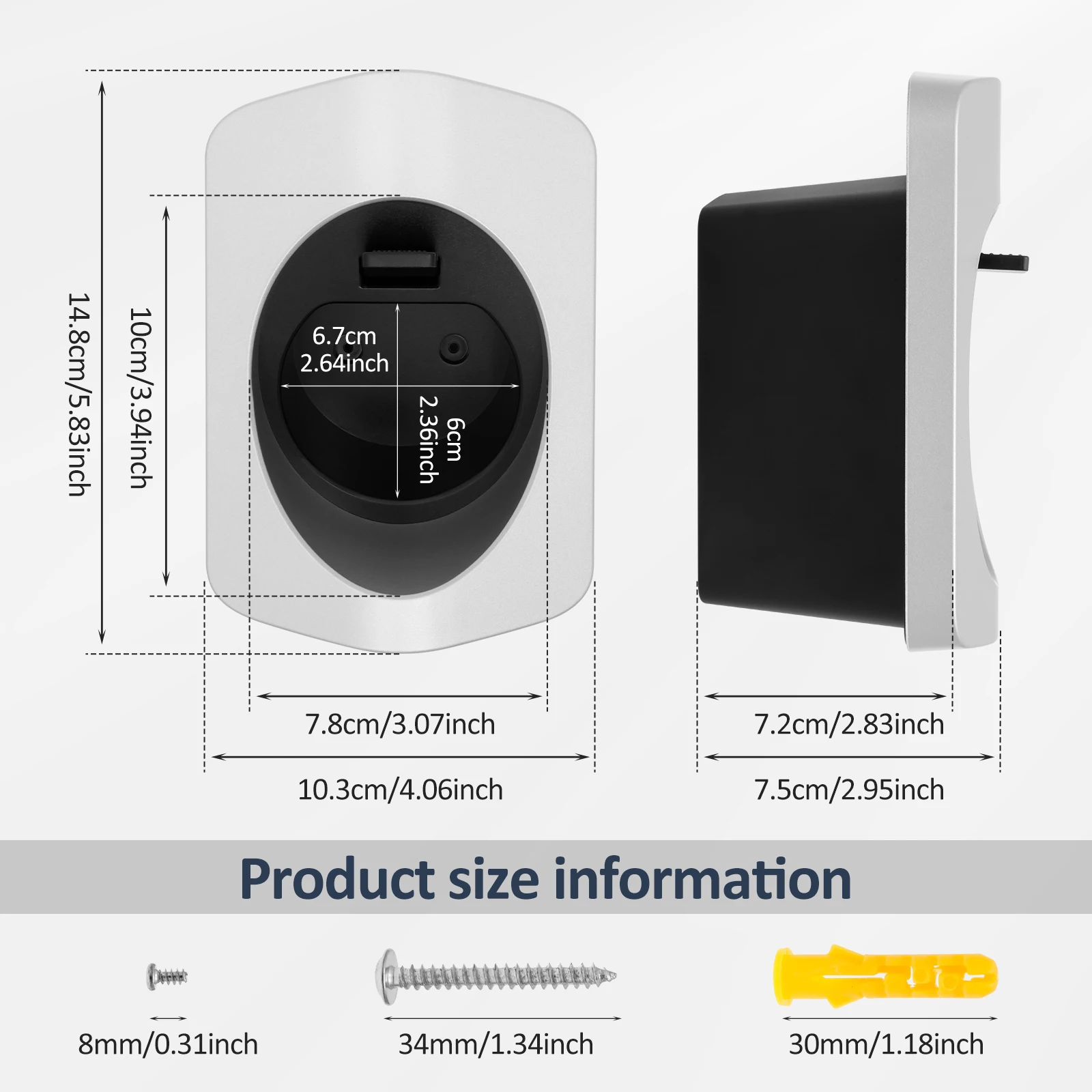 نوع 2 جدار جبل كابل شحن حامل حائط مقاوم للماء جدار صندوق كابل حامل نوع 2 التوصيل حامل قفص الاتهام لشاحن EV