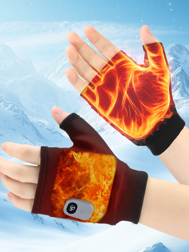 AliExpress DeMoce 3 Levels Electric Heated Gloves Rechargeable 360° Thermal Hand Brace Gloves Windproof Hand Warmer for Outdoor Hiking Cycling