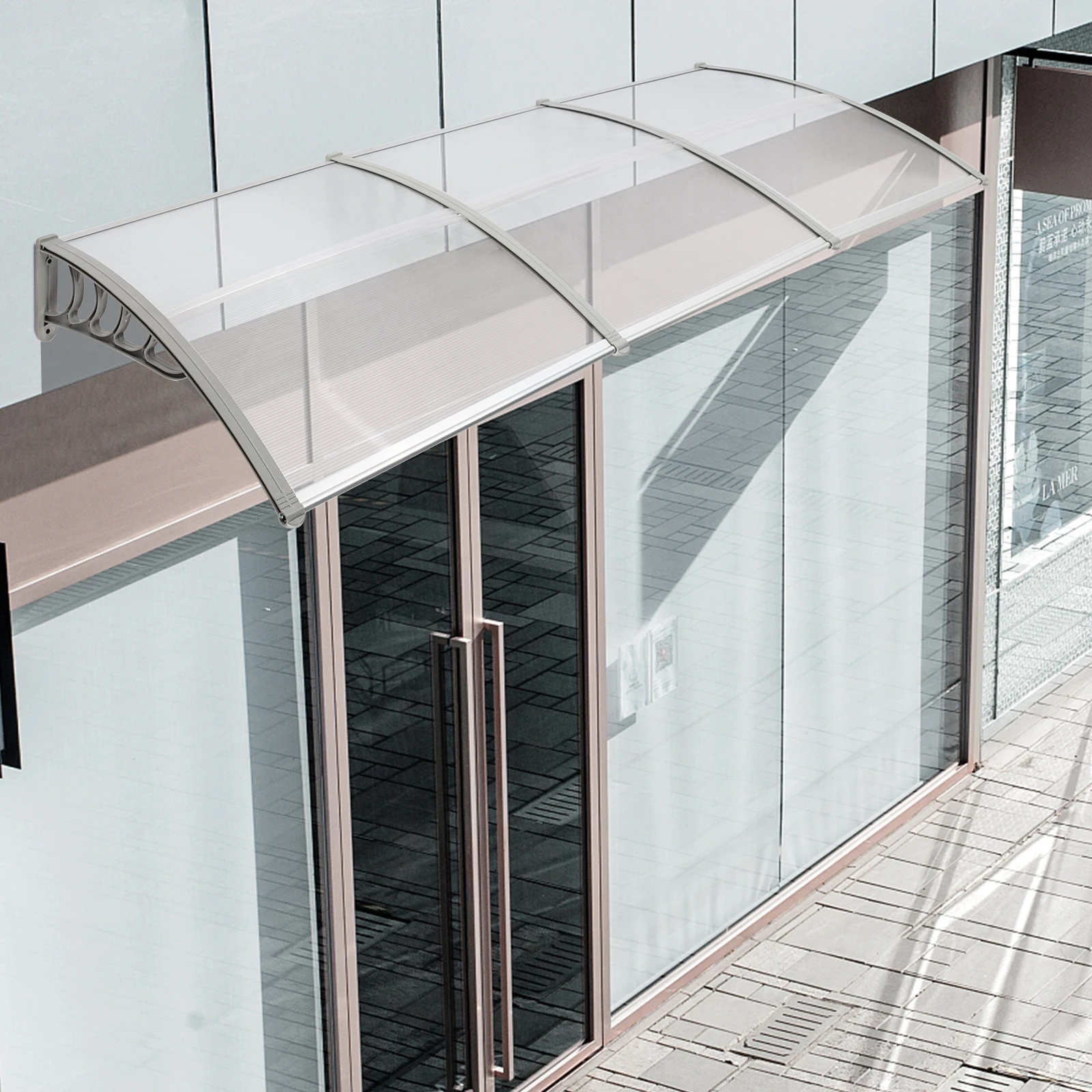 

Ht-300 X 100 Household Application Door & Window Rain Cover Eaves Transparent Board & Gray Holder