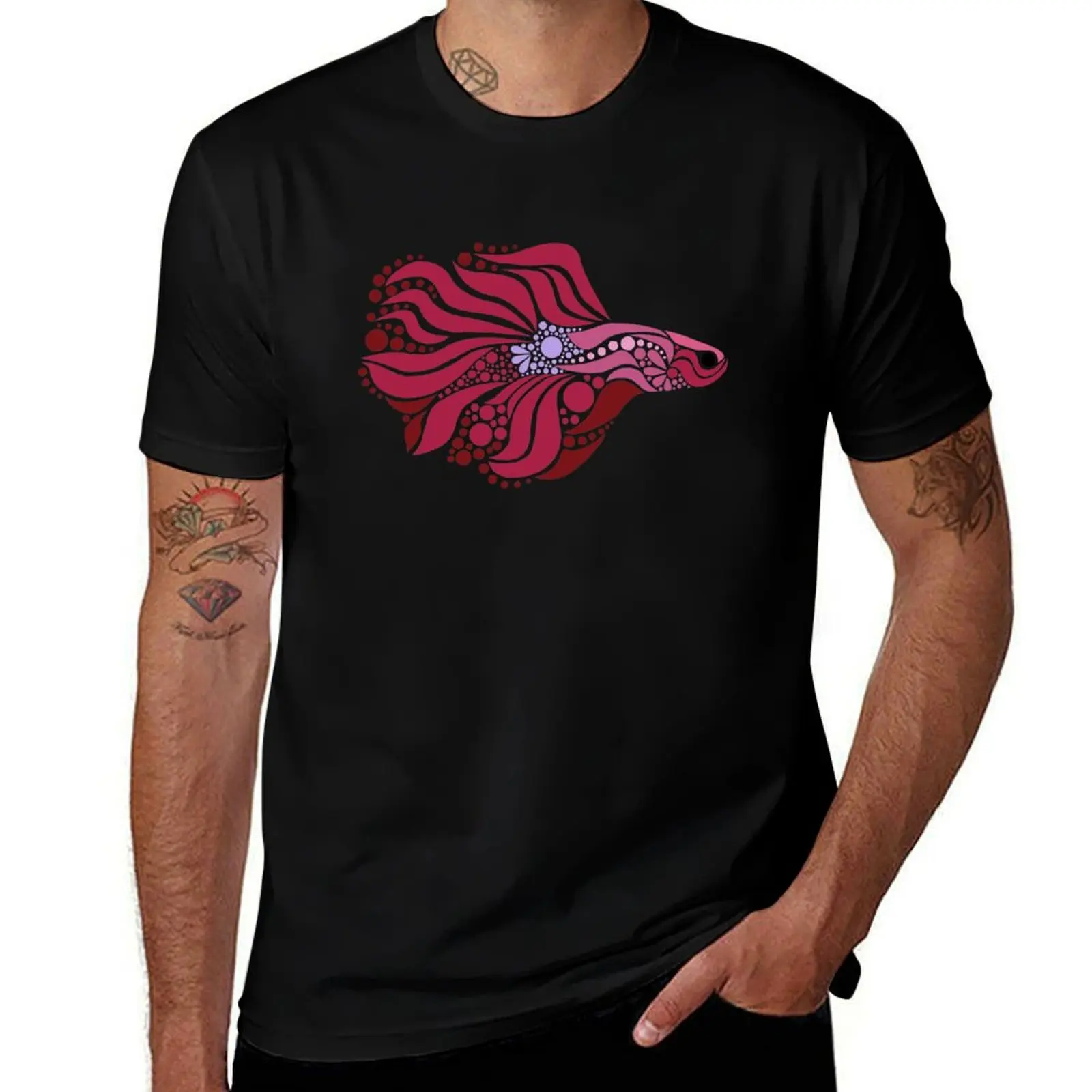 Betta Fisch-Beeren T-Shirt Schweiß Hippie Kleidung Hemden Männer