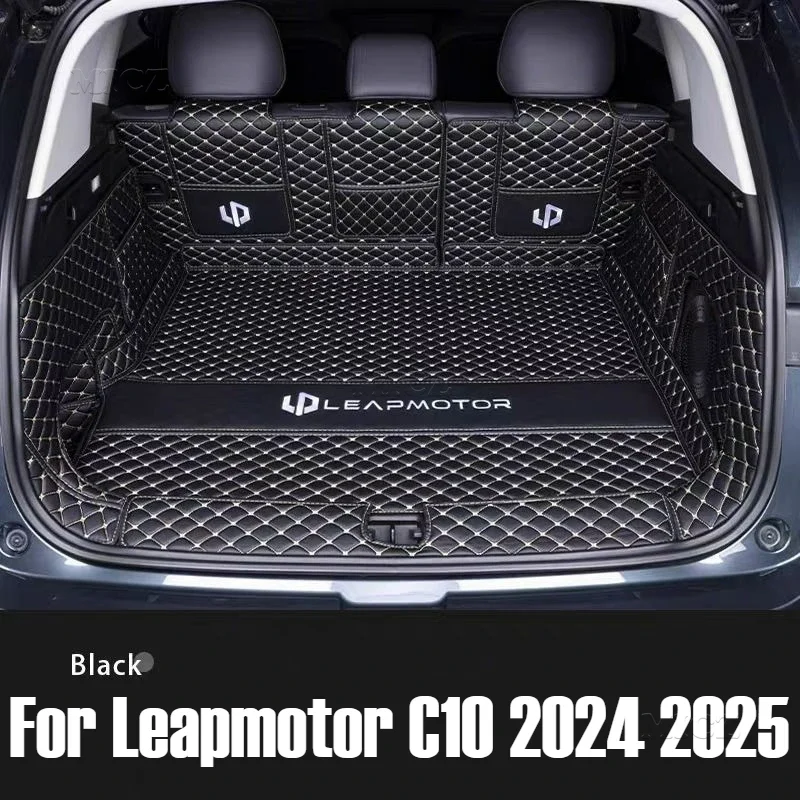 

Коврики в багажник для Leapmotor C10 2024 2025, кожаные прочные коврики для багажника, специальные ковры с окружностью, автомобильные аксессуары