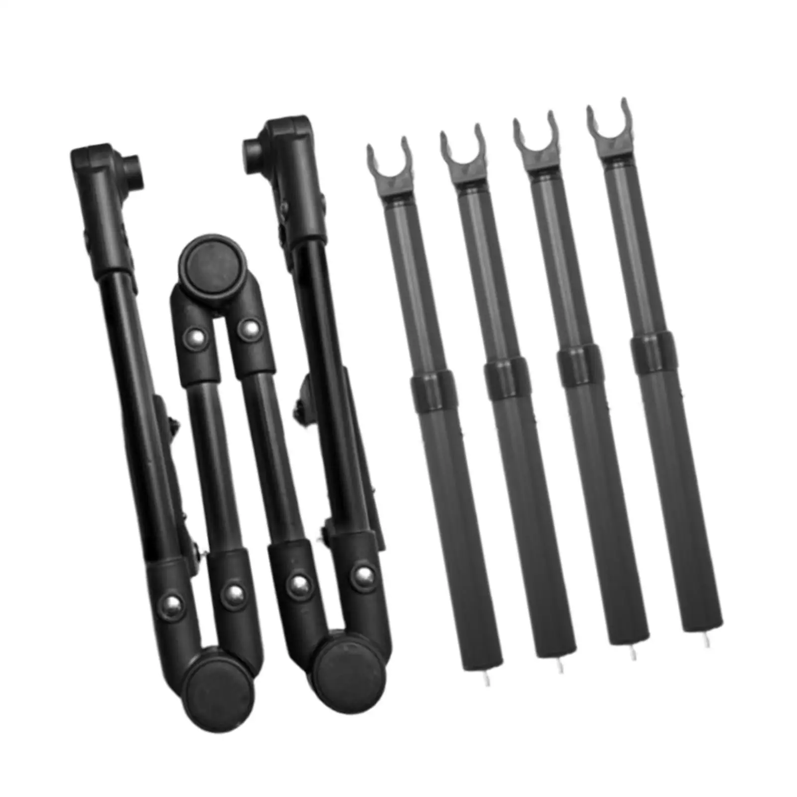 Wagon Handle Attachment Foldable Detachable Metal Bar for Outdoor Beach Cart and Garden Use