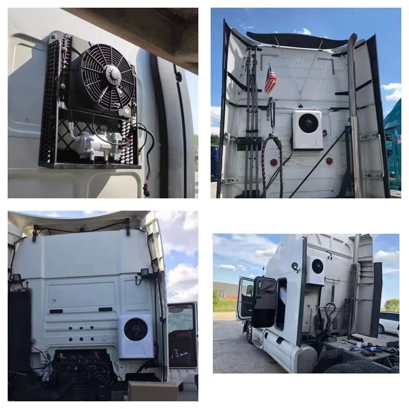 شاحنة التيار المتناوب 12 فولت 24 فولت مكيف هواء وقوف السيارات تيار مستمر 12 فولت 24 فولت شاحنة وقوف السيارات مكيف الهواء للشاحنة #6