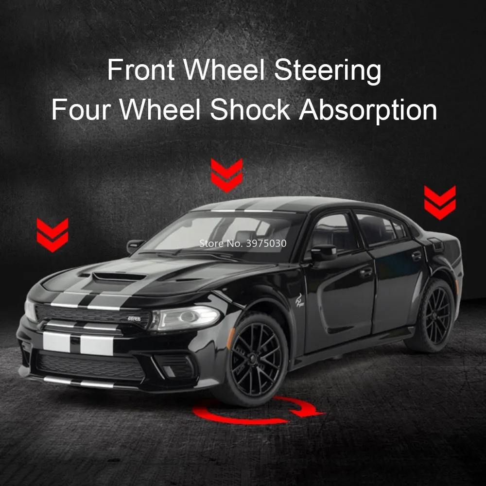 1:32 pressofuso in lega Dodge Charger modelli macchinine ruota tirare indietro auto sportiva in miniatura 6 porte aperte veicoli per collezionisti divertimento