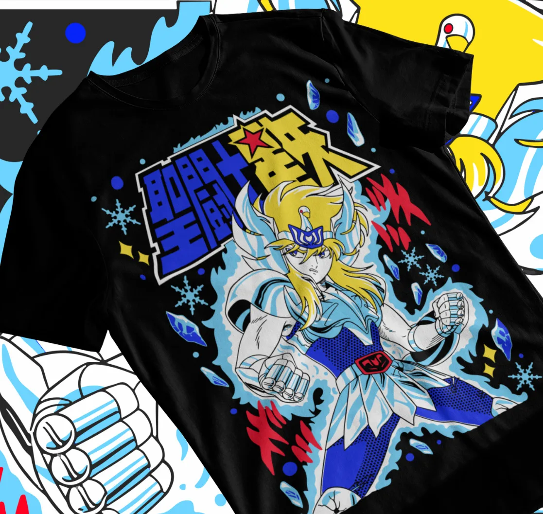 Hyoga Saint Seiya Knights of the Zodiac Anime Unisex Tshirt T-Shirt Soft Tee