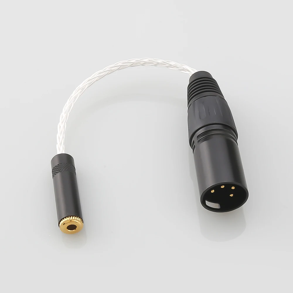 Audio Headphone Adapter Cable 3.5mm to XLR Connector HIFI 4pin XLR Balanced Male to 3.5mm Female