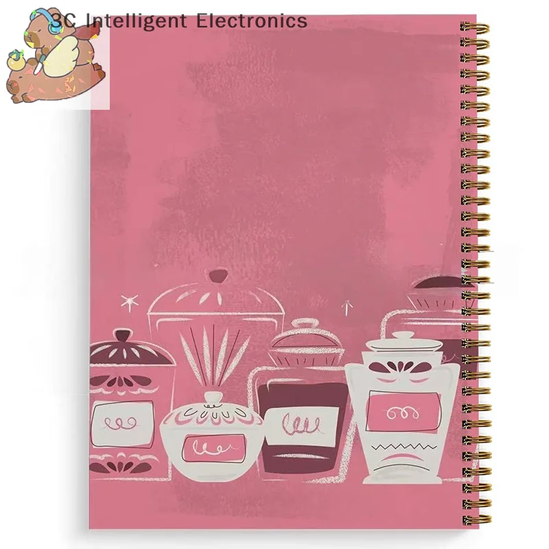 Lick The Spoon Recipe Spiral Notebook Recipe Planner Color Shell Inner Page Record Book Hand Book Notebook Creative Stationery