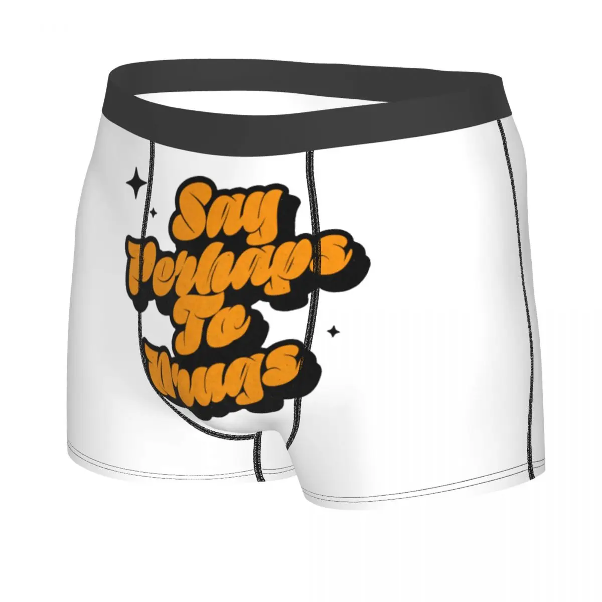 Boxer Underpants Shorts Say Perhaps To Drugs Panties Men Soft Underwear for Homme Man Boyfriend Gift