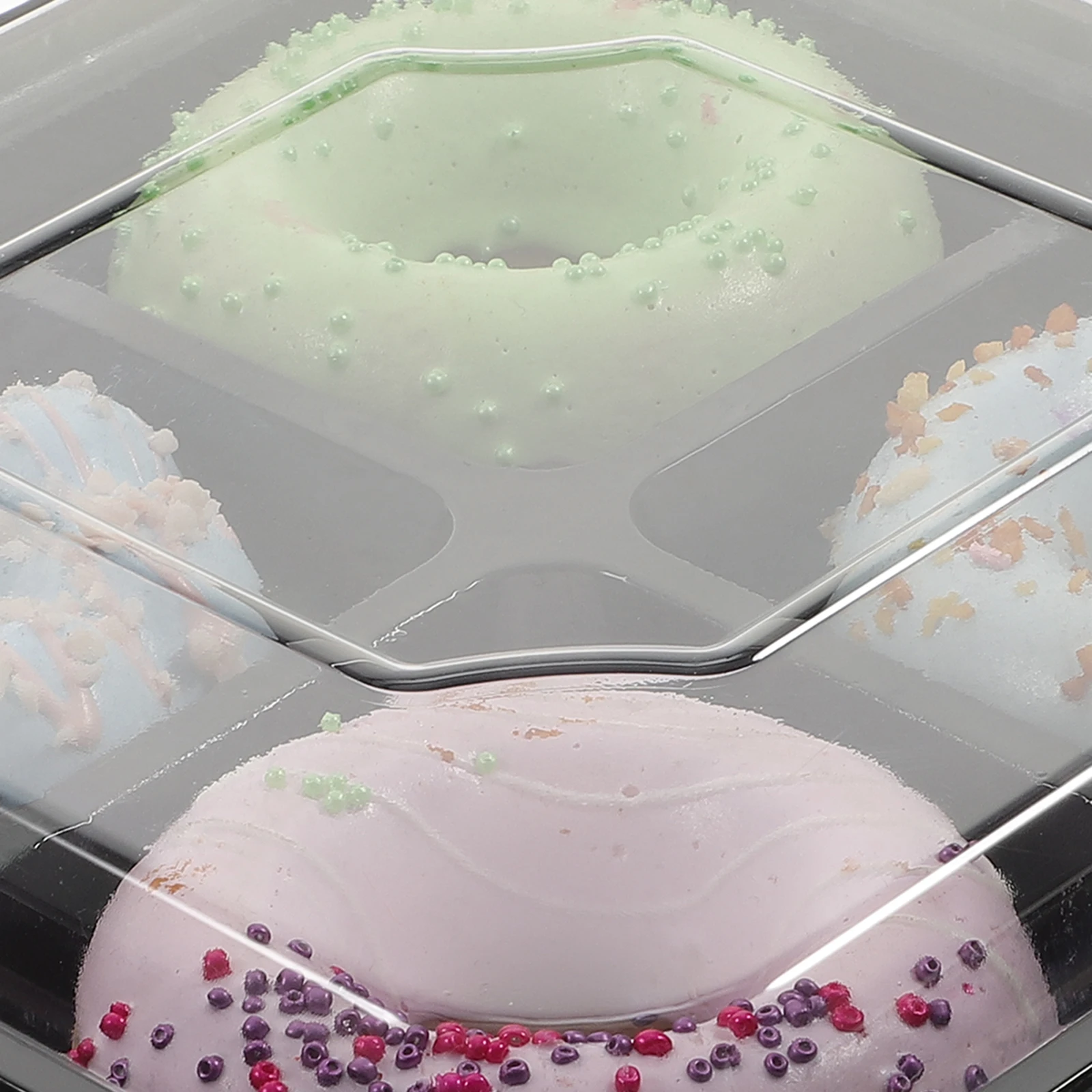 

10Pcs Clear Square Fruit Box Disposable Multi-Compartment Food Storage Case Portable Picnic Container Multi-Functional Food Box