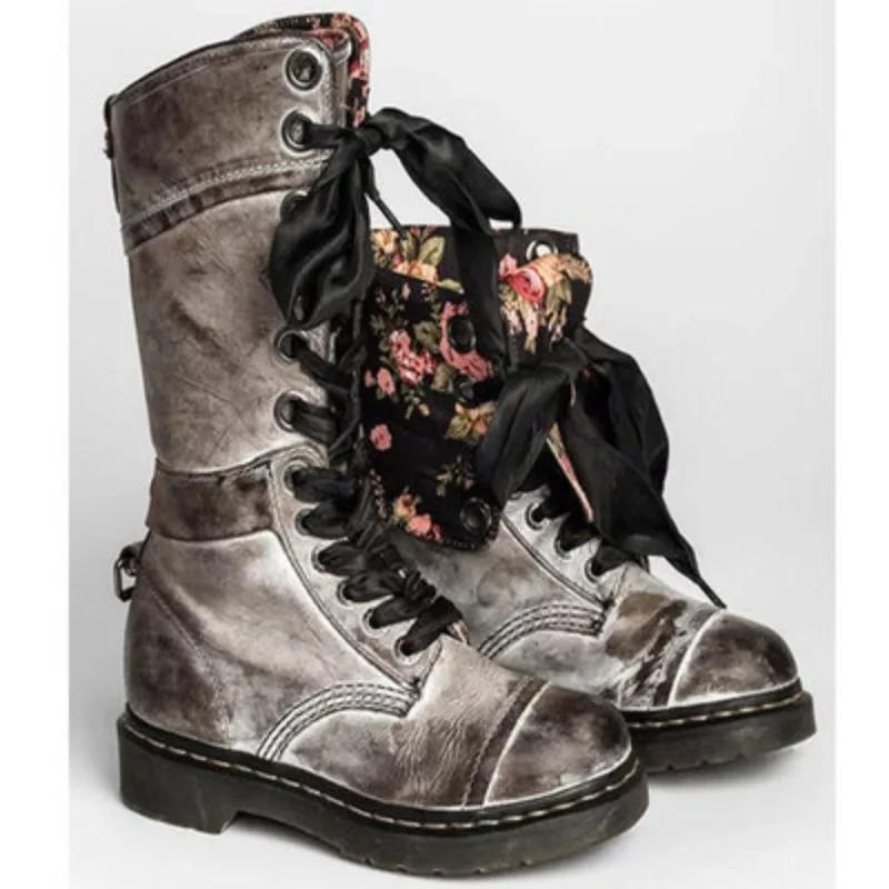 New Women Winter Outdoor Lace-up Ankle Boots Ladies Square Heel PU Boot Plus Size 35-43 Casual Booties Woman Zapatos Mujer