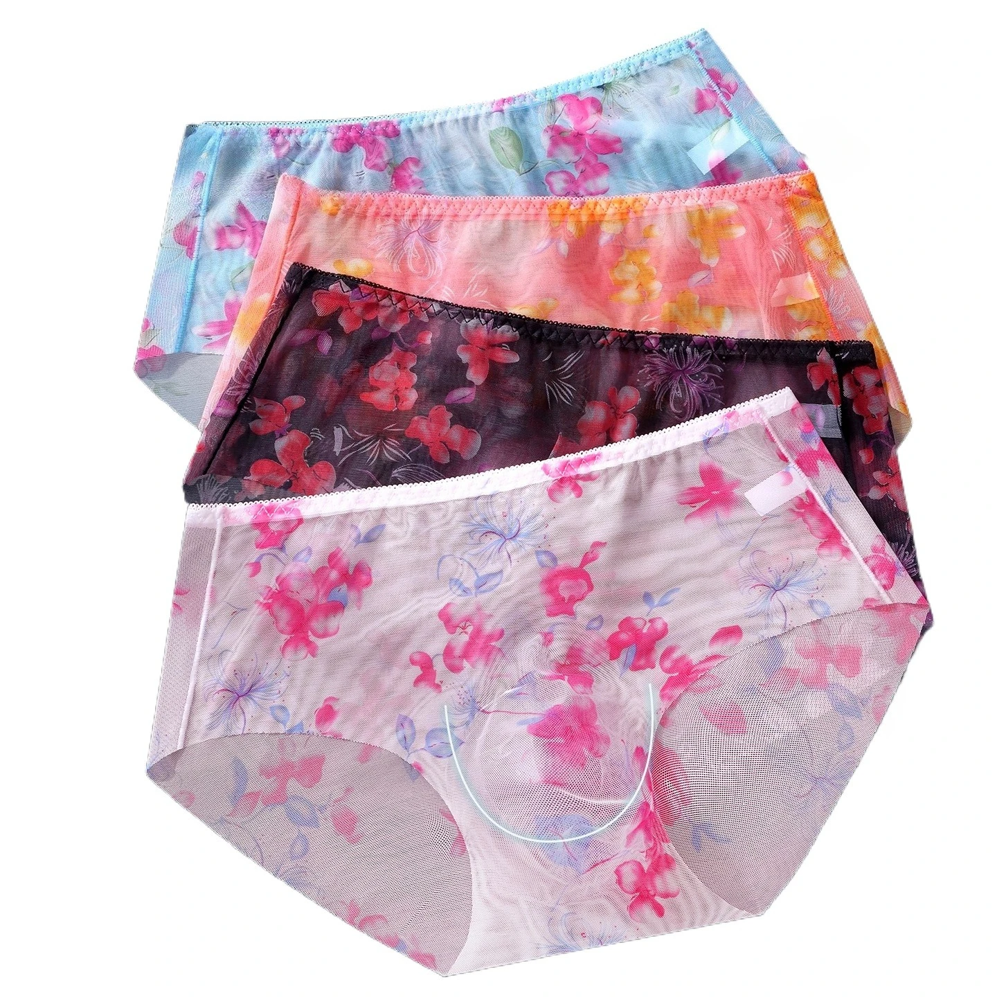 Summer New Men Luxury Floral Print Cool Breathable Airy Quick Dry No Sweat No Restraint Clothes Underpants Briefs Underwear