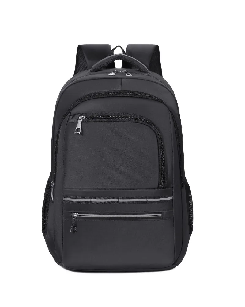 Men's Backpack Fashion Computer Bag USB Charging Backpack Large Capacity Simple Black School Bag Junior High School Student